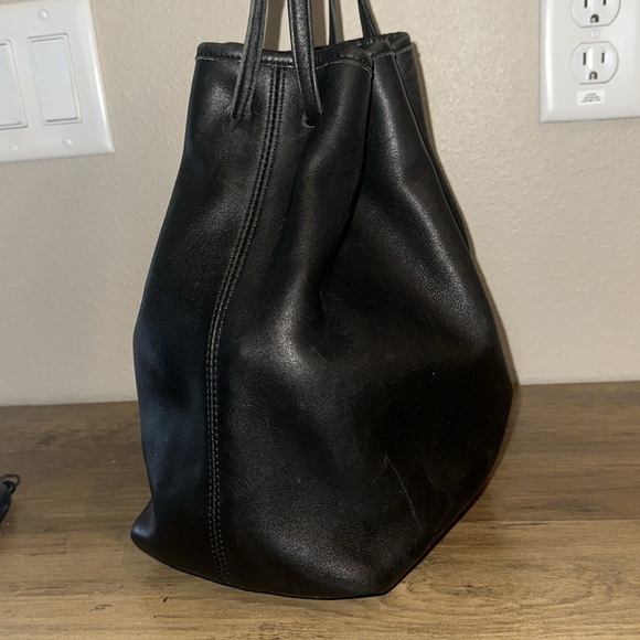 Vintage Coach Legacy drawstring hat black leather purse Y2K - Picture 6 of 12